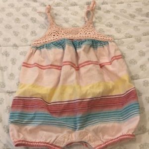 Baby gap girls stripped romper